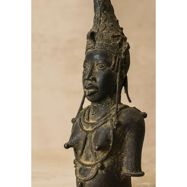 Metal Edo Artist, Benin Bust, Bronze For Sale - Image 7 of 10