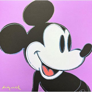 1986 Carnegie Museum of Art After Andy Warhol "Mickey Mouse Purple" Lithograph For Sale