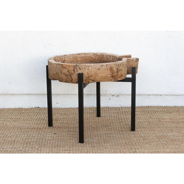 Farmhouse French Farmhouse Dough Bowl End Table For Sale - Image 3 of 9