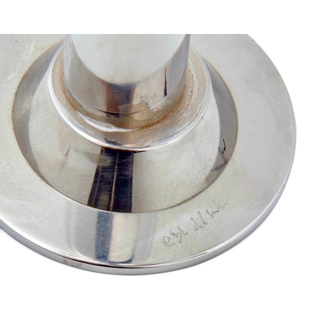 Contemporary David Herschler, Elijah David Herschler Chrome Steel Modernist Free Form Kinetic Ribbon Sculpture, c.1970's-1980's For Sale - Image 3 of 5