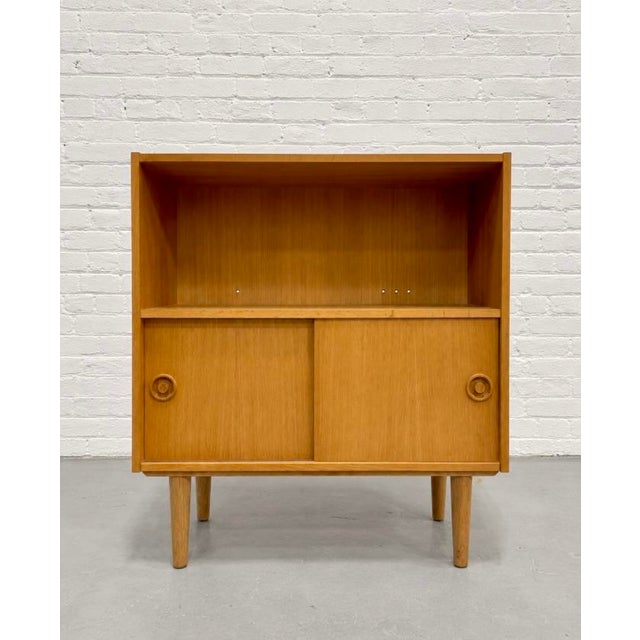 Mid-Century Modern Mid Century Modern Oak Bookcase | Danish MCM Storage Cabinet, C. 1960’s For Sale - Image 3 of 14