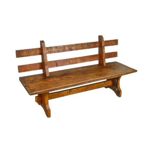Antique Rustic Arts & Crafts Bench Settee