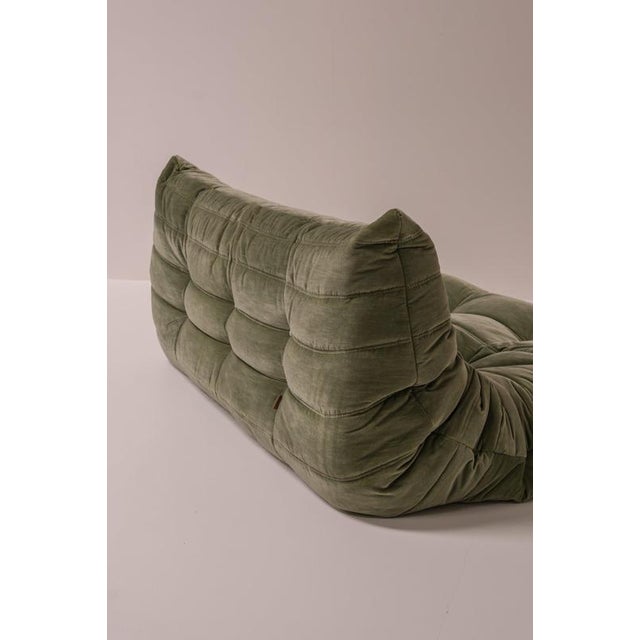 Vintage Togo Three-Seater Sofa in Pierre Frey Velvet by Michel Ducaroy for Ligne Roset For Sale - Image 11 of 13