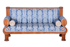Biedermeier Museum Prague Sofa in Cherry Wood, Czech, 1820s