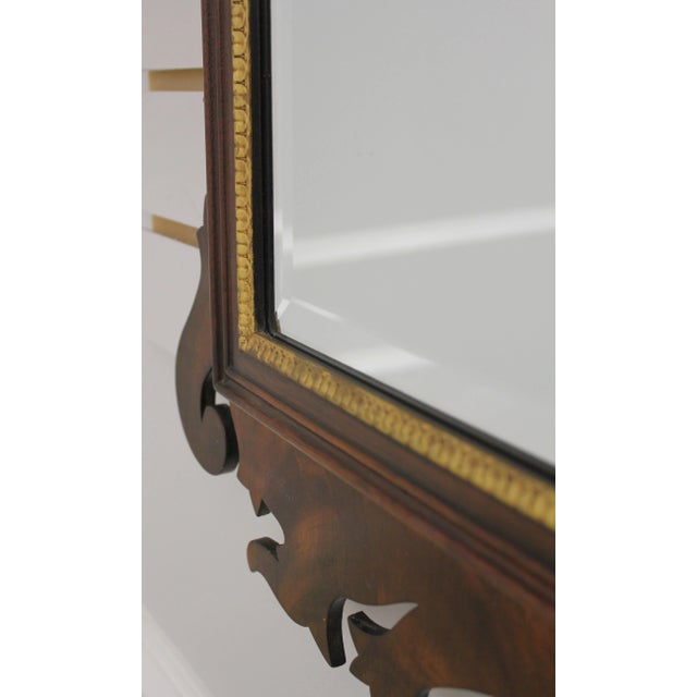 Wood Henkel Harris Chippendale Mahogany Shell Carved Mirror For Sale - Image 7 of 13