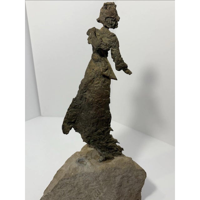 Brutalist Vintage Brutalist Female Warrior on Rock Foundation For Sale - Image 3 of 12