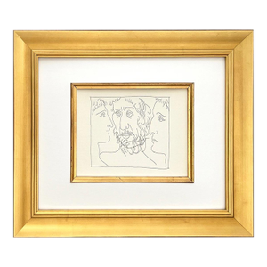 Picasso 21 Three Heads of Men Framed