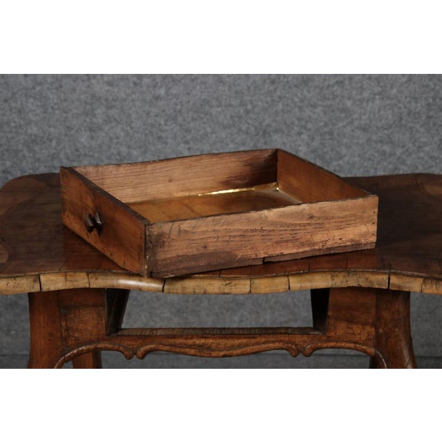 Wood Small Rococo Ladies Desk or Side Table in Walnut, 1760 For Sale - Image 7 of 18