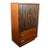Mid Century Modern Dresser Gentleman's Chest Bassett Walnut Cabinet Drawers MCM For Sale