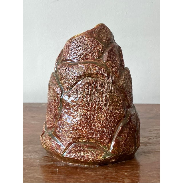 Mid 20th Century Vintage Boho Signed Studio Pottery Vase For Sale - Image 5 of 8