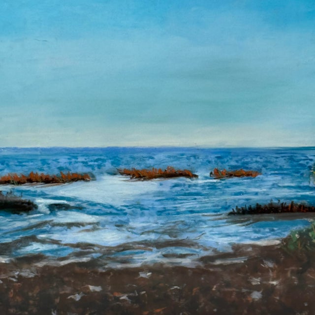 Coastal Michael S. Davis Tampa Bay Estuary Signed Coastal Landscape Pastel Painting For Sale - Image 3 of 12
