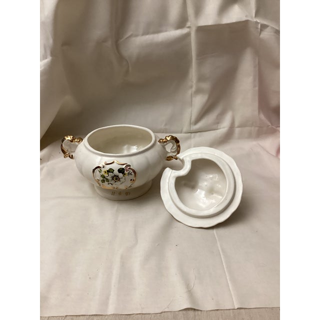 Traditional 1990s Floral Soup Tureen With Gold Handles For Sale - Image 3 of 4