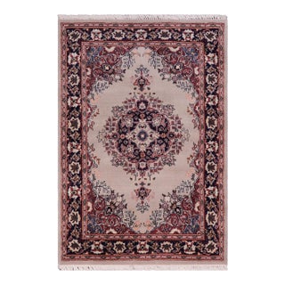 Medallion 1990's Pak-Persian Gray/Blue Wool Rug - 2'1'' X 3'0'' For Sale
