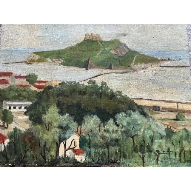 1940s Vintage Original Painting From South of France For Sale - Image 5 of 7