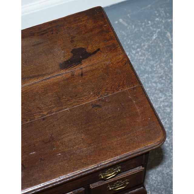 Antique English Georgian Oak Desk, 1700s For Sale - Image 11 of 15