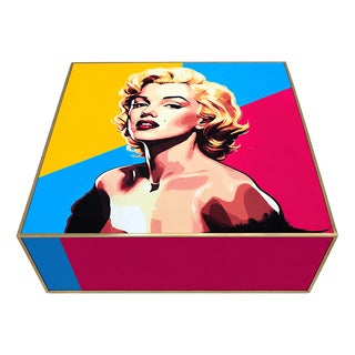 Marilyn Glass Coffee Table, 1980s For Sale