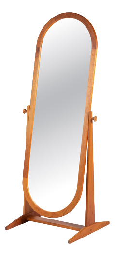 Cheval Floor Mirror by Pedersen & Hansen, Denmark, 1970s