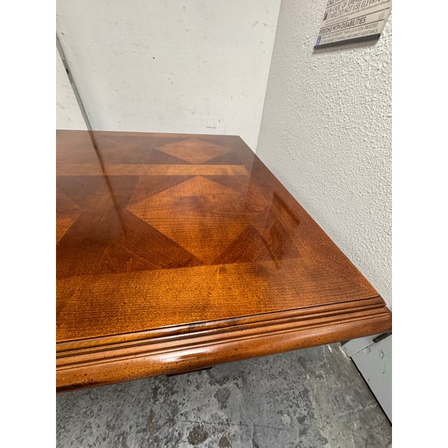 2010s Stanley Furniture Trestle Extension Dining Table For Sale - Image 5 of 12