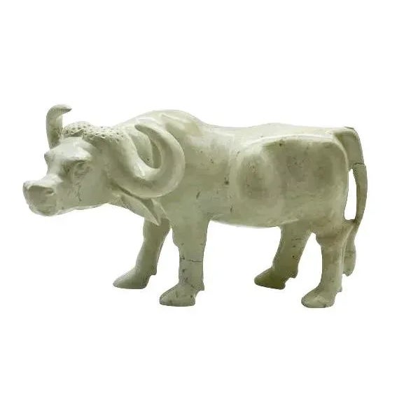 Mid 20th Century Hand Carved Soapstone Cattle Statue For Sale - Image 4 of 4