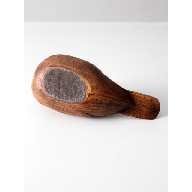 Wood Mid-Century Wood Cast Duck Decoy For Sale - Image 7 of 11