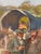 Vintage Painting on Canvas of Hungarian Horse Race- Signed For Sale - Image 4 of 14