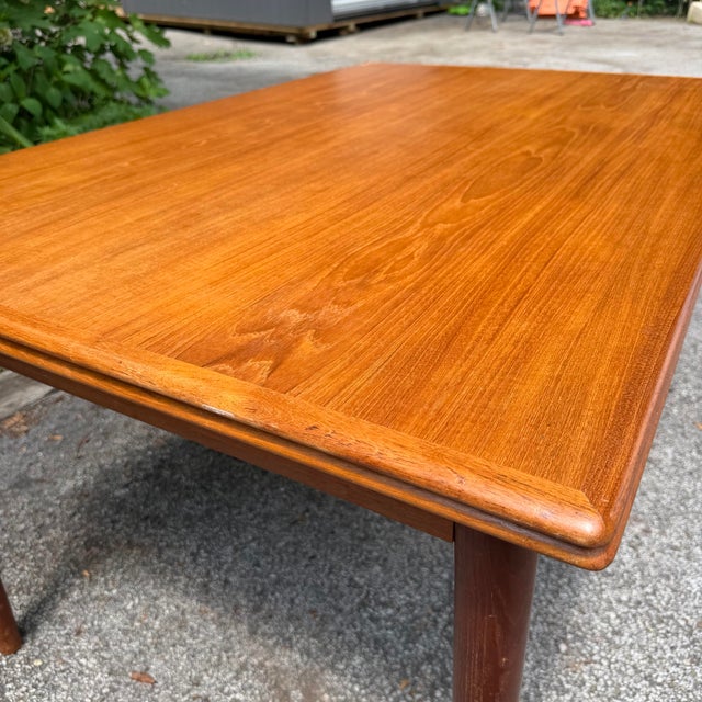 Mid-Century Modern Danish Draw-Leaf Teak Dining Table For Sale In Cleveland - Image 6 of 12
