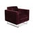 Embrace Set Armchair and Stool in Fabric Chrome Velour Velvet Purple Aubergine with Manual Function by Brühl, Set of 2 For Sale - Image 6 of 18