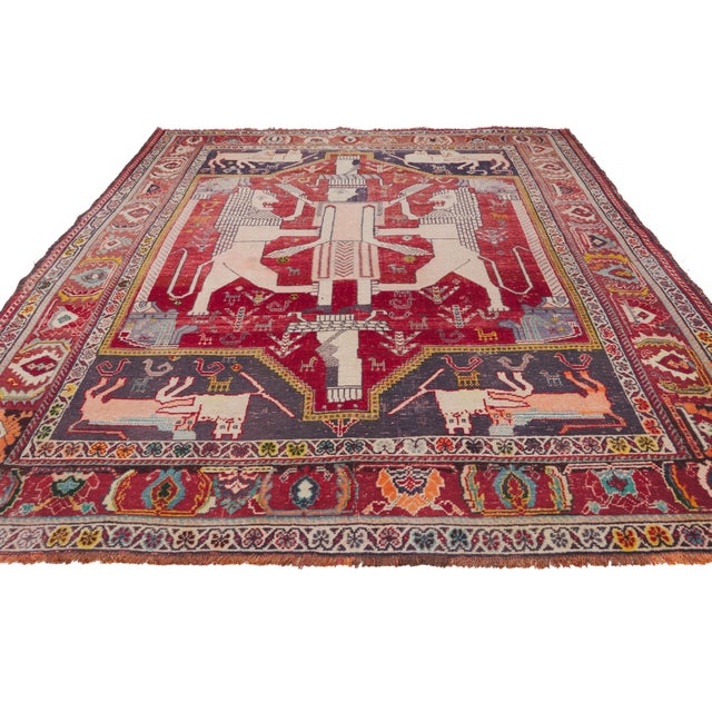 Tribal Antique Persian Shiraz Rug, 05'02 X 07'09 For Sale - Image 3 of 10
