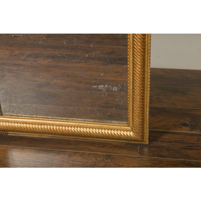French Giltwood Rectangular Mirror with Twisted Motifs, circa 1900 For Sale - Image 11 of 12