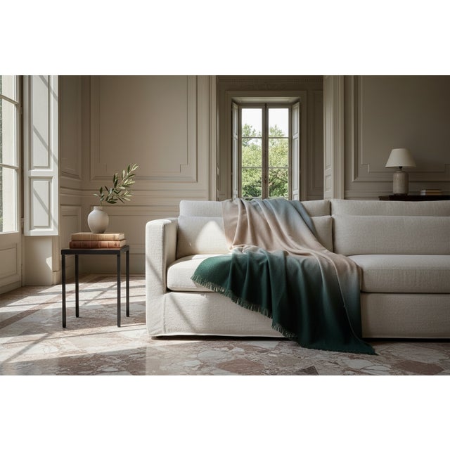 Contemporary Shaded Plaid in Merino Wool by Villa Como For Sale - Image 3 of 4