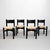 Set of four wood and rattan chairs after Charlotte Perriand, circa 1980. Unknow manufacturer. In good original condition,...
