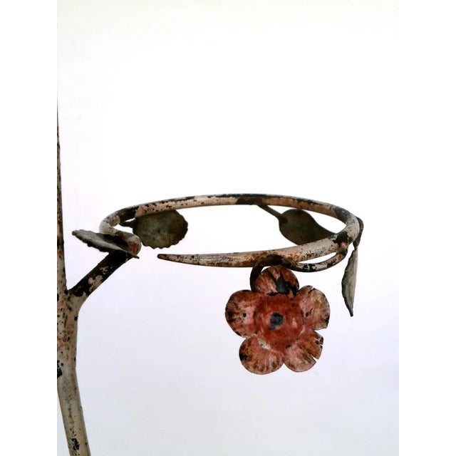 Metal Art Deco Iron Vase Stand, 1950s For Sale - Image 7 of 9