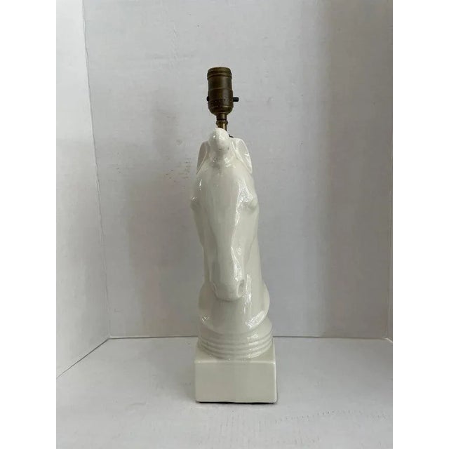 White Horse Table Lamp 1930s-40s For Sale - Image 4 of 12