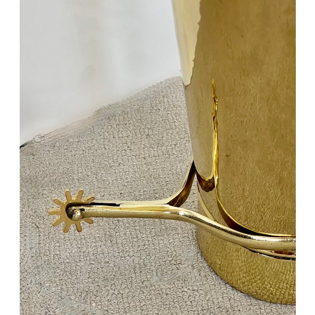 English Brass Boot Umbrella Stand, 1950s For Sale - Image 4 of 17