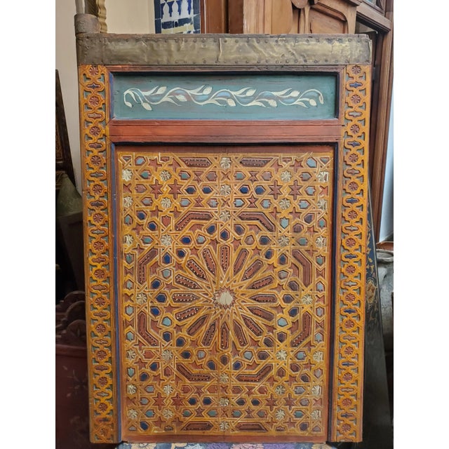 Burnt Orange Vintage Traditional Moroccan Gate / Shutter, Left Connector For Sale - Image 8 of 8