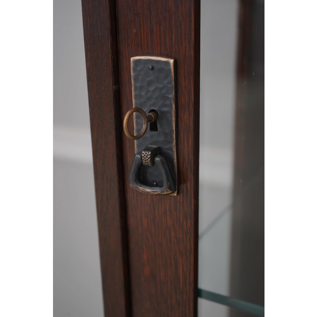 Brown Stickley Mission Oak Arts & Crafts Display Cabinet For Sale - Image 8 of 12