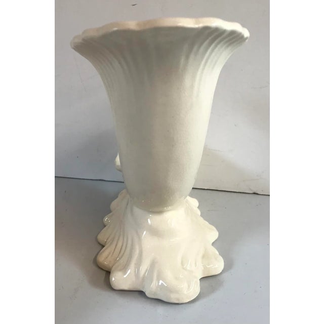 Vintage Cornucopia and Shell Shaped Ceramic Planter Vase For Sale - Image 4 of 8