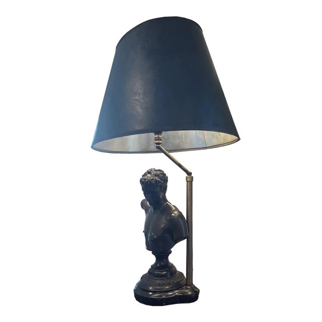 Maitland - Smith Bronze Bust Table Lamp For Sale - Image 4 of 9