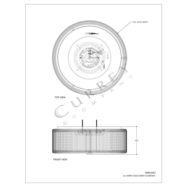 2020s Currey & Company Brownell Flush Mount For Sale - Image 5 of 6