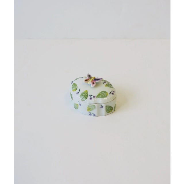 Porcelain Butterfly Jewelry Box For Sale - Image 10 of 13