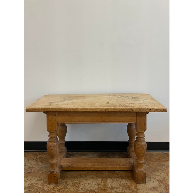 Early 20th Century Early 20th Century Scandinavian Baroque Rustic Oak Side Table For Sale - Image 5 of 17