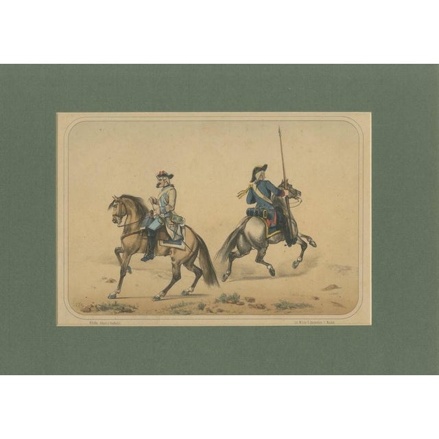 José Rubio Y Villegas, Mounted Lancer, 1861, Lithograph For Sale - Image 3 of 12