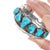 6.25" Mark Chee (1914-1981) Navajo silver cuff bracelet with turquoise For Sale - Image 4 of 11