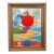 Vintage Acrylic Abstract Painting on Canvas in Ornate Frame For Sale