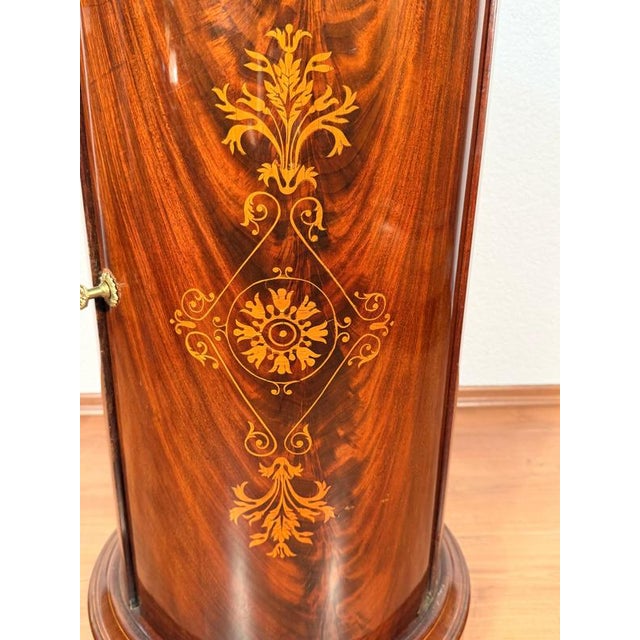 Antique French Drum Cabinet in Mahogany, 1830 For Sale - Image 4 of 5