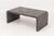 Karl Springer Style Gray Grasscloth Coffee Table For Sale In New York - Image 6 of 9