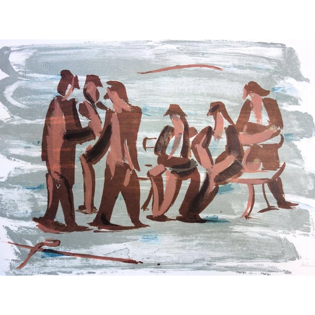 Jean HELION Animated conversation Original lithograph Signed in pencil Numbered / 50 ex On Rives Vellum 38 x 53 cm...