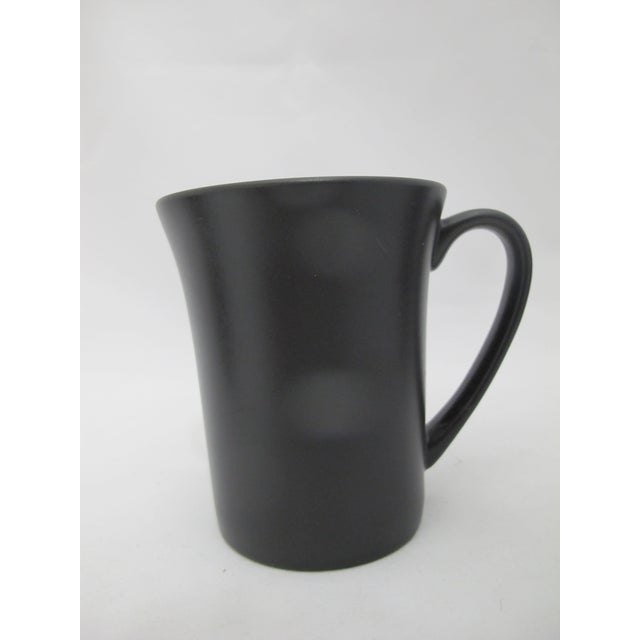 Gumps Late 20th Century Gumps Worldview Sleek Red & Black Modern Pottery Coffee Cup Set of 4 For Sale - Image 4 of 6