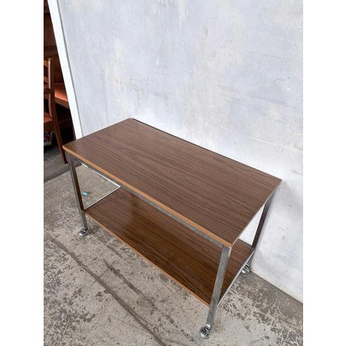 Mid-Century Walnut and Chrome Drinks Trolley, 1960s For Sale - Image 4 of 11