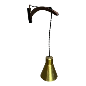 1950s Sculptural Sconce Gold Wall Lamp Style of Stilnovo Italy